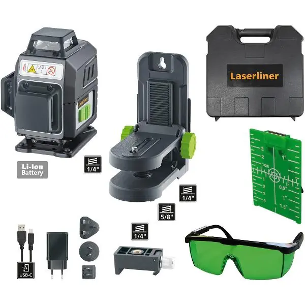 Originální LASERLINER Multifunkční čárový laser PowerPlane 4G 3,7 V 4,0 Ah Li-Ion