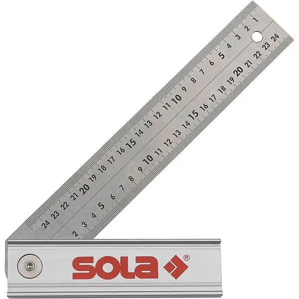 SOLA pokosový úhelník Quattro s dorazem pokosu 45°/90°/135° 250 x 170 mm Autentický