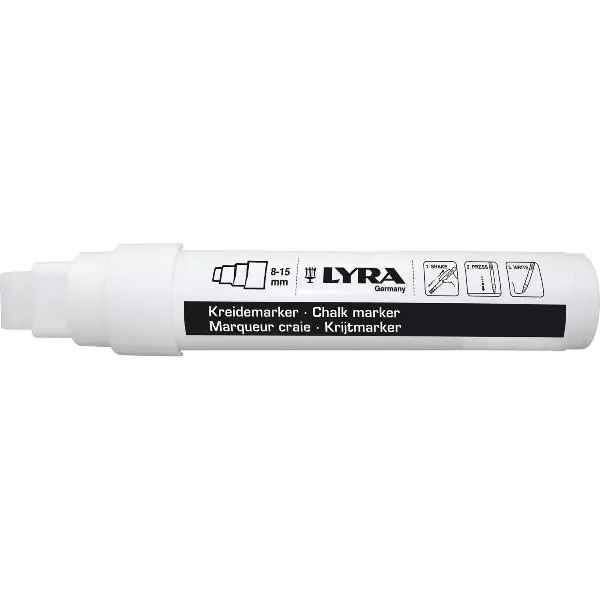Levný LYRA křídový značkovač šířka čáry 8-15 mm bílý