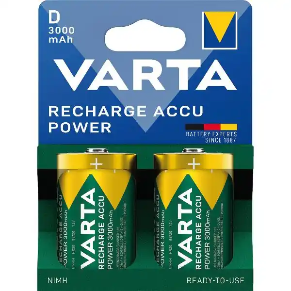 VARTA baterie dobíjecí aku Power HR20/D 1,2 Voltů 3000 mAh (2 ks) Aktuální