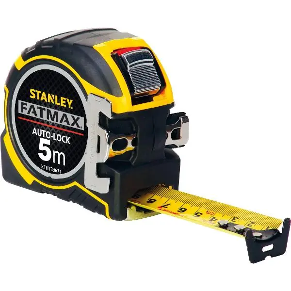 Vysoce Kvalitní STANLEY svinovací metr FatMax PRO Autolock 5 m, certifikát EG, přesnost II