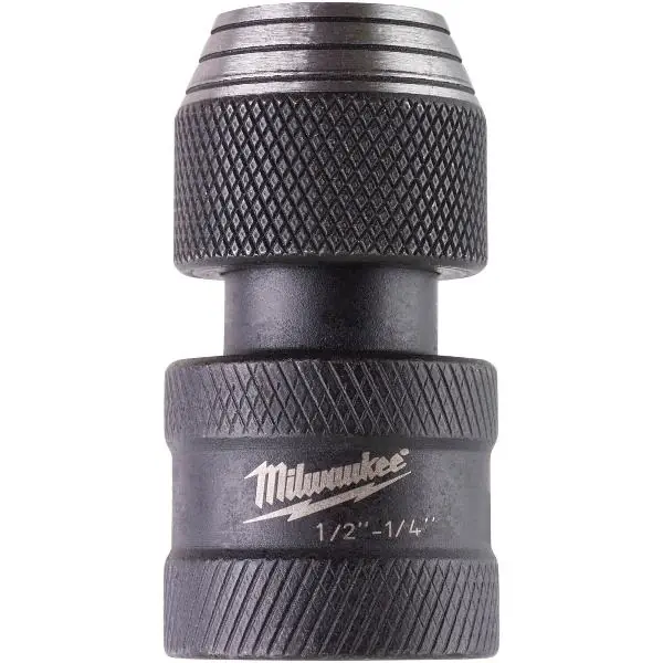 Značkový MILWAUKEE daptér na bit 1/2" čtyřhran - 1/4" šestihran Shockwave