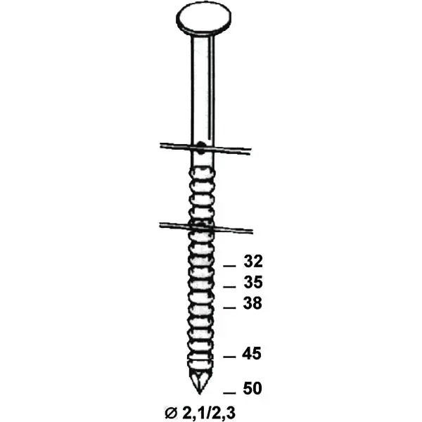 Výhodná Nabídka ALSAFIX Kroužkový hřebíkový pás drážkované C21 2,3 x 35 mm pojeno drátem 16°