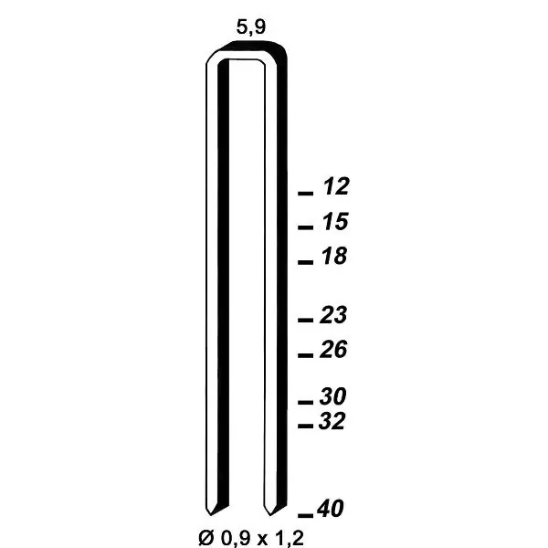 Autentický ALSAFIX spona typ ES 18 mm z ocelového drátu pozinkováno (7800 kusů)
