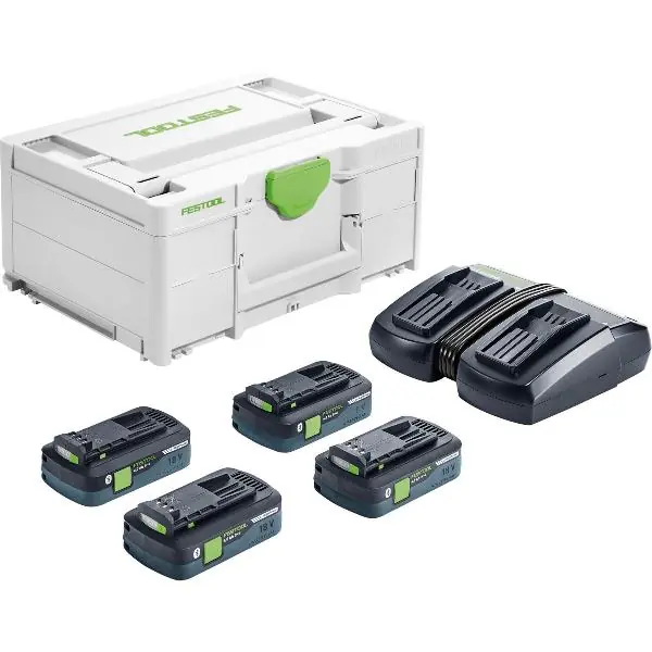 Dokud Zásoby Vydrží FESTOOL start sada baterií SYS 18 V/4 x 4,0 Ah TCL 6 DUO