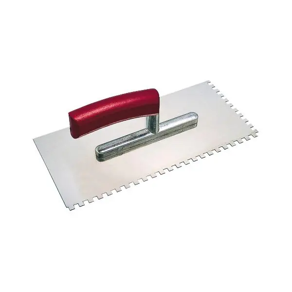 KAUFMANN hladítko 280 x 130 mm z nerezové oceli oboustranně vroubky 12 x 12 mm Autentický