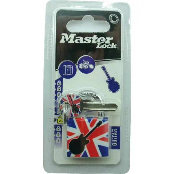 Visací zámek MASTER LOCK "Guitar" s klíčem, šířka 30 mm, různě uzamykatelný, SB Rychlé Dodání