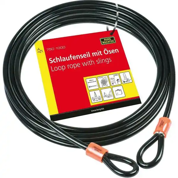 BURG-WÄCHTER Bezpečnostní kabel/spirálový kabel s očky 750, délka 10 metrů Nová Kolekce