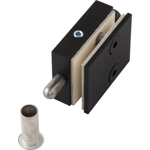 DORMA-Glas bezpečnostní čep 12.312 s podlah.obj. pro 8 mm sklo, černý mat Výhodná Nabídka