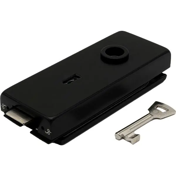 Vysoce Kvalitní Zámek Studio Classic BB se 2 klíči, sklo 8 mm, černý matný RAL9005(10.004)