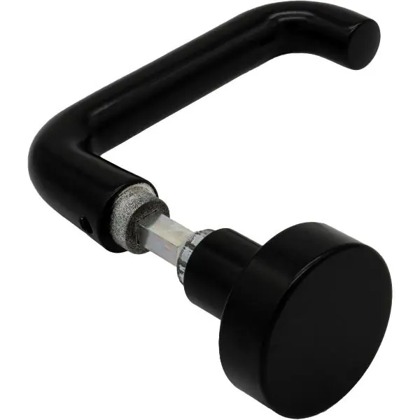 DORMA-Glas sada klika-koule 10.316 bez rozet, se čtyřhranem, černý mat Must-Have