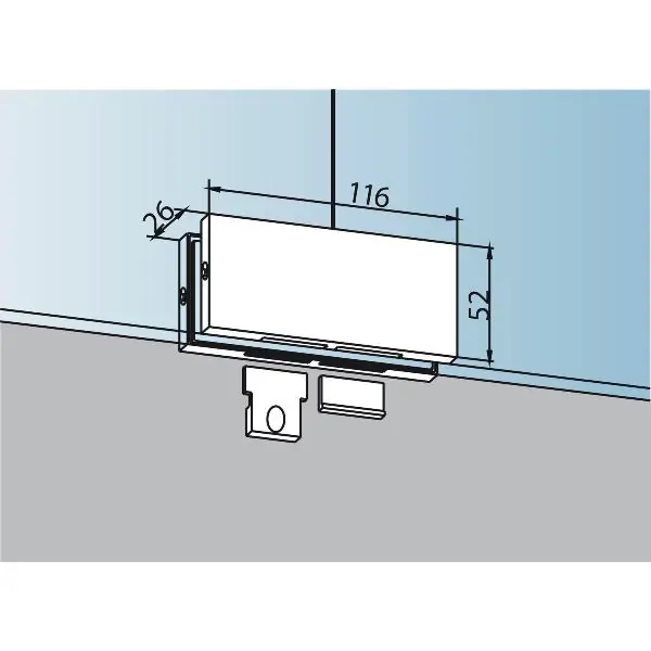 DORMA-Glas spojka horního světlíku PT 70 m. se 2 dorazovými nástavci Expresní Doručení
