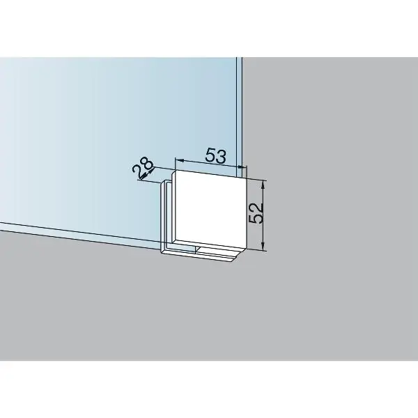 Zlevněný DORMA-Glas rohový držák PT 91, nerez