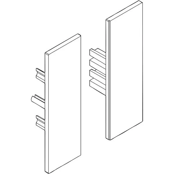 Zlevněný DORMA-GLAS Muto 80 krytky pro boční profil hliník stříbrný elox
