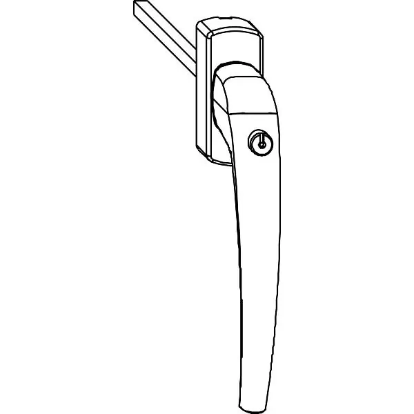 Autentický MACO SKB-Z klika vnitřní zamyk. čtyřhran 8x40 mm, hliník stříbrný elox (455778)