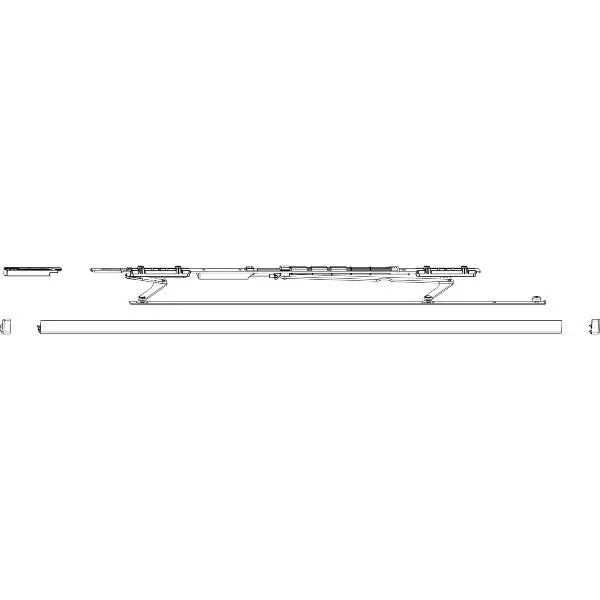 Finální Výprodej MACO PAS sada kluzných nůžek, kryt 13mm, stříbrná, 901 - 1250mm, levé (466780)