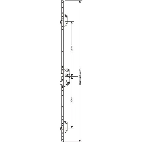 MFV-zámek GU Secury Automatic DIN, DM 65, štulp 1750 x 20 x 3mm, oblý,stříb Časově Omezené
