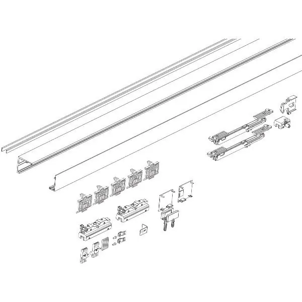 DORMA-GLAS Muto 60 2.0 sada kování na sklo montáž na stěnu D=1900 mm stříbrná Horká Nabídka