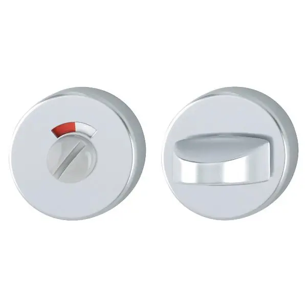 Ověřený HOPPE WC -Rozeta ø 53, výška 9, včetně čtyřhranu 5 x 65 mm, stříbrně eloxovaná