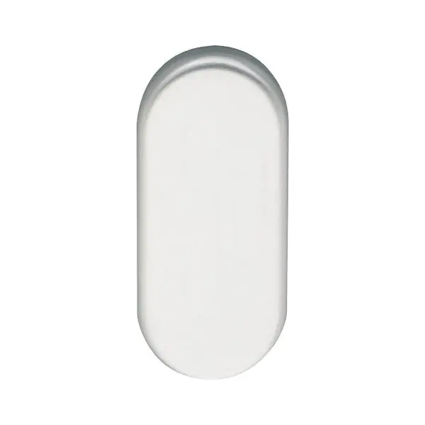 Krycí oválná rozeta, 70 x 33 x 7 mm, hliník stříbrný elox Must-Have