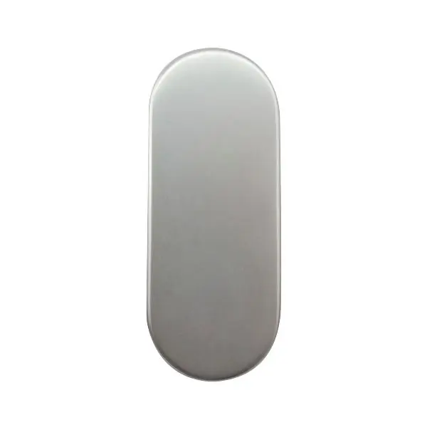 Dokud Zásoby Vydrží Krycí oválná rozeta, GEOS, 30 x 72 x 8 mm, hliník stříbrný elox