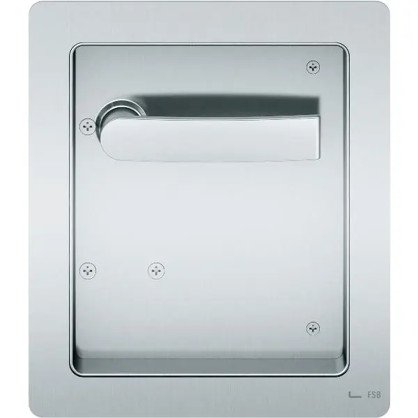 Autentický FSB dveřní zapuštěná klika do tělocvičny 77 7952-200x230,pravá,bez otvoru,nerez