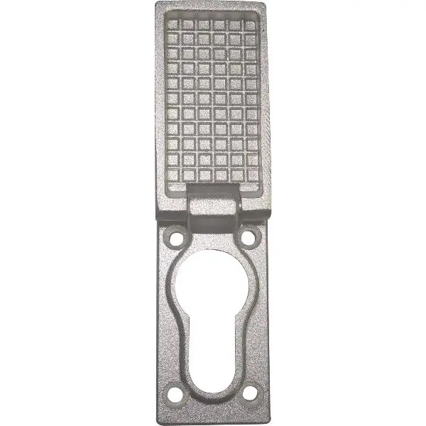 Rozeta s ochranným krytem, 27 x 55 x 8 (15)mm, stříbrný elox Cenový Hit