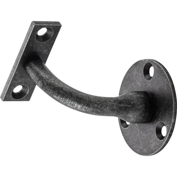 Držák madla zábradlí, kulatý, tříbodové upevn., odstup 78 mm, černý lak Oblíbený