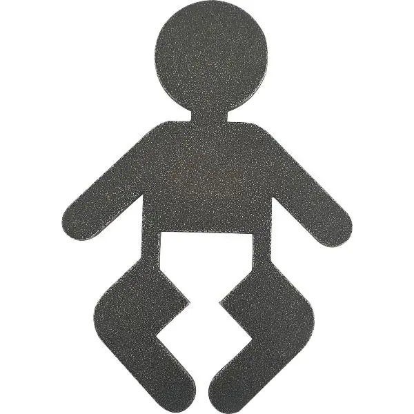 Ihned K Objednání Symbol pro WC dveře - přebalovací místnost, pozink černý