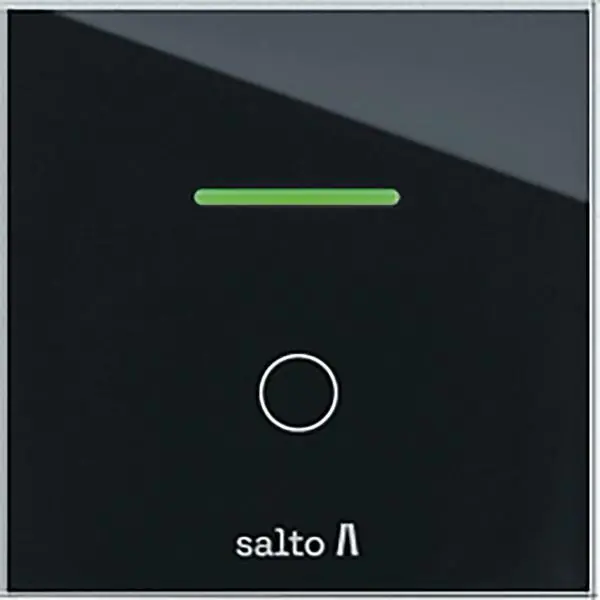 Sleva Nástěnná čtečka SALTO sklo Mifare XS4 90 x 90 x 30 mm sklo 4 mm černá