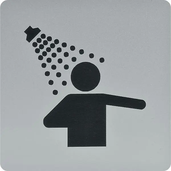 Dokud Zásoby Vydrží WC symbol koupelna samolepicí, 100 x 100 mm, plast hliníkové barvy