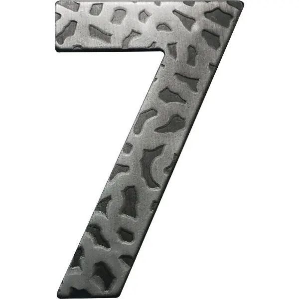 Číslice 7, výška 120 mm, kované železo, černý pozink Pouze Dnes