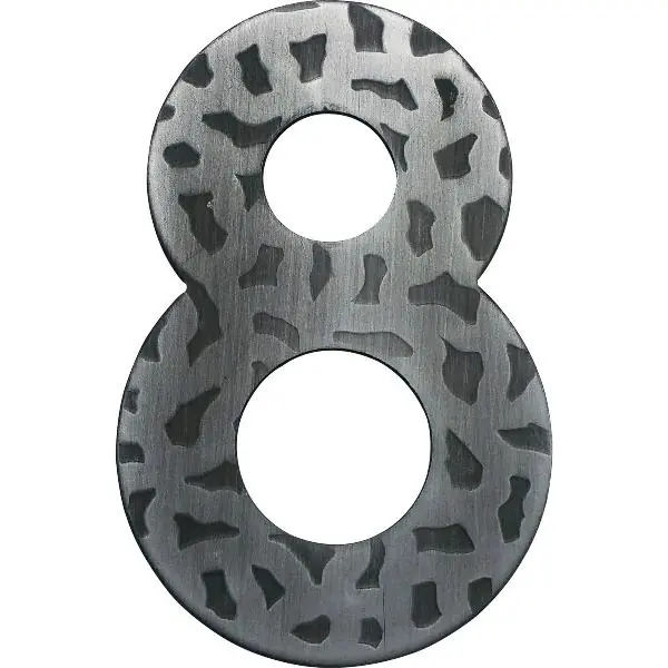 Číslice 8, výška 120 mm, kované železo, černý pozink Dokud Zásoby Vydrží