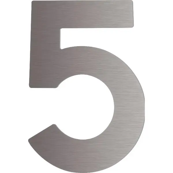 Číslice se dvěma trny se závity M 5, typ 5, výška 120 mm, nerez Finální Výprodej