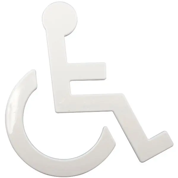 Horká Nabídka Symbol invalidé samolepicí, 135 x 150 mm, nylon čistě bílý