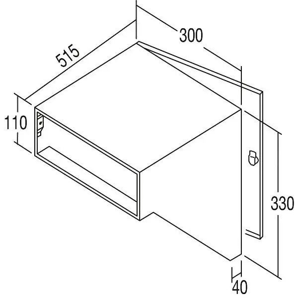 RENZ schránka vnitřní přímá, 300 x 330 x 515 mm, síla zdi 535 mm, ocel pozink Koupit Online