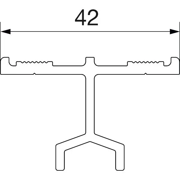 Aktuální HAUTAU ATRIUM HS vodicí lišta č. 5, L=6500 mm, alu stř. elox.