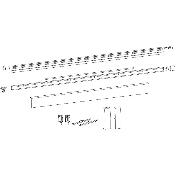 HAUTAU ATRIUM HKS 200Z/160S/SP sada kolejnic, FFB 901-1050 mm, bílá Novinka
