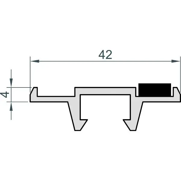MACO HS vodicí a pojezdová kolejnice systém "C", horní/spodní, 6500 mm (N20116) Oblíbený