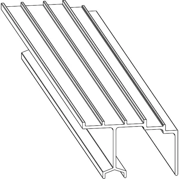 Časově Omezené MACO HS horní vodicí kolejnice s krytem, tl.kř. 68mm, stříbrná, 3500 mm (N19914)