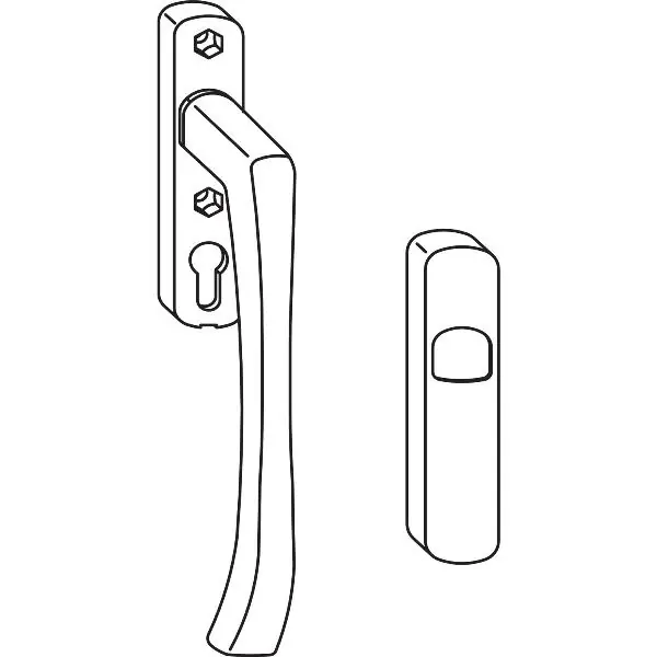 Ověřený MACO HS klika s krytkou, čtyřhran 10 mm, titan (28043)