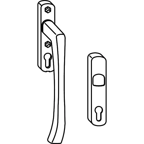 MACO HS klika s krytkou PZ, čtyřhran 10 mm, bílá RAL 9016 (20190) Výhodná Nabídka