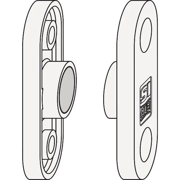 Nejlepší Volba SIEGENIA PORTAL HS AEROCONTROL magnet UMA 002 světle šedý RAL 7035