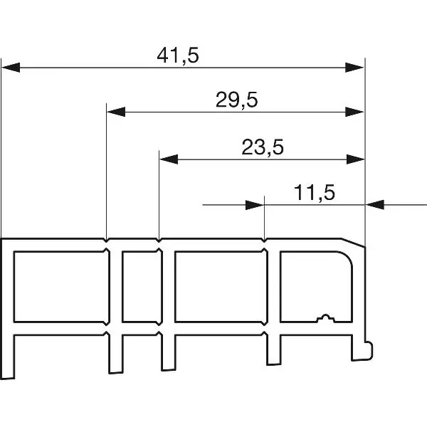 GU Thermostep 164 meziprofil 41 P1641, d=3300 mm,šedý plast Značkový