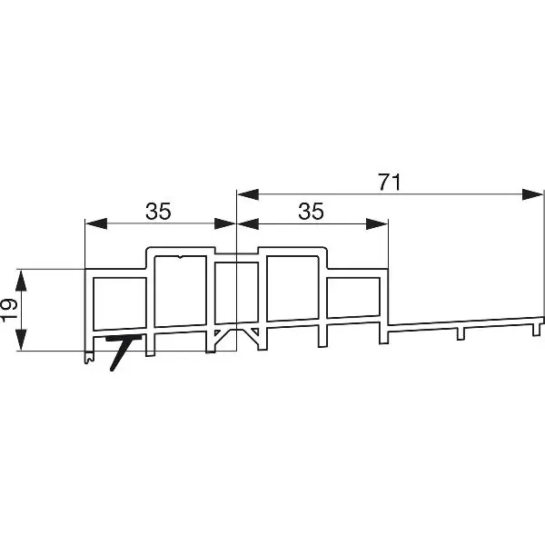 Cenově Výhodný GU Thermostep 204 upevňovací lišta 19/71 P1987, TS 78 mm, d=3300 mm,