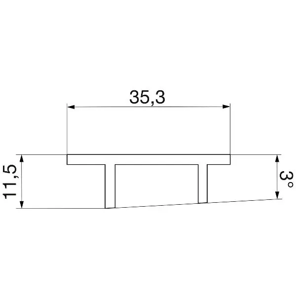 Omezená Nabídka GU Thermostep 204 meziprofil 35 P2124, d=6000 mm,šedý plast