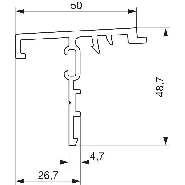 GU Thermostep 204 Wetterprofil 5 P1985, FA 28, D=4000 mm, hliník stříbrný elox Nízká Cena