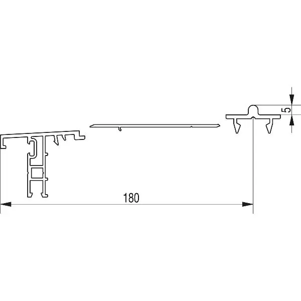 Akce GU Thermostep 204 sada krok.prahů 5/180, D=3500 mm, IV88-92, alu stříbrná