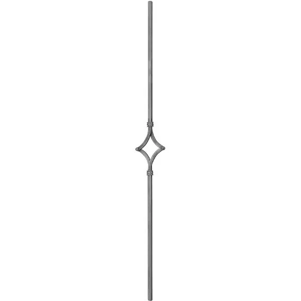 Autentický IAM DESIGN designová tyč ČH 12 s designovým prvkem, 1000 mm, kované železo