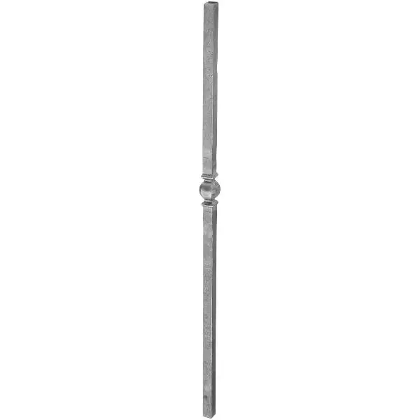 IAM DESIGN počáteční tyč hladká uprostřed 1 knopka, 25x25 x1200mm, tepané železo Kup Teď